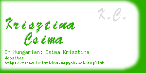 krisztina csima business card